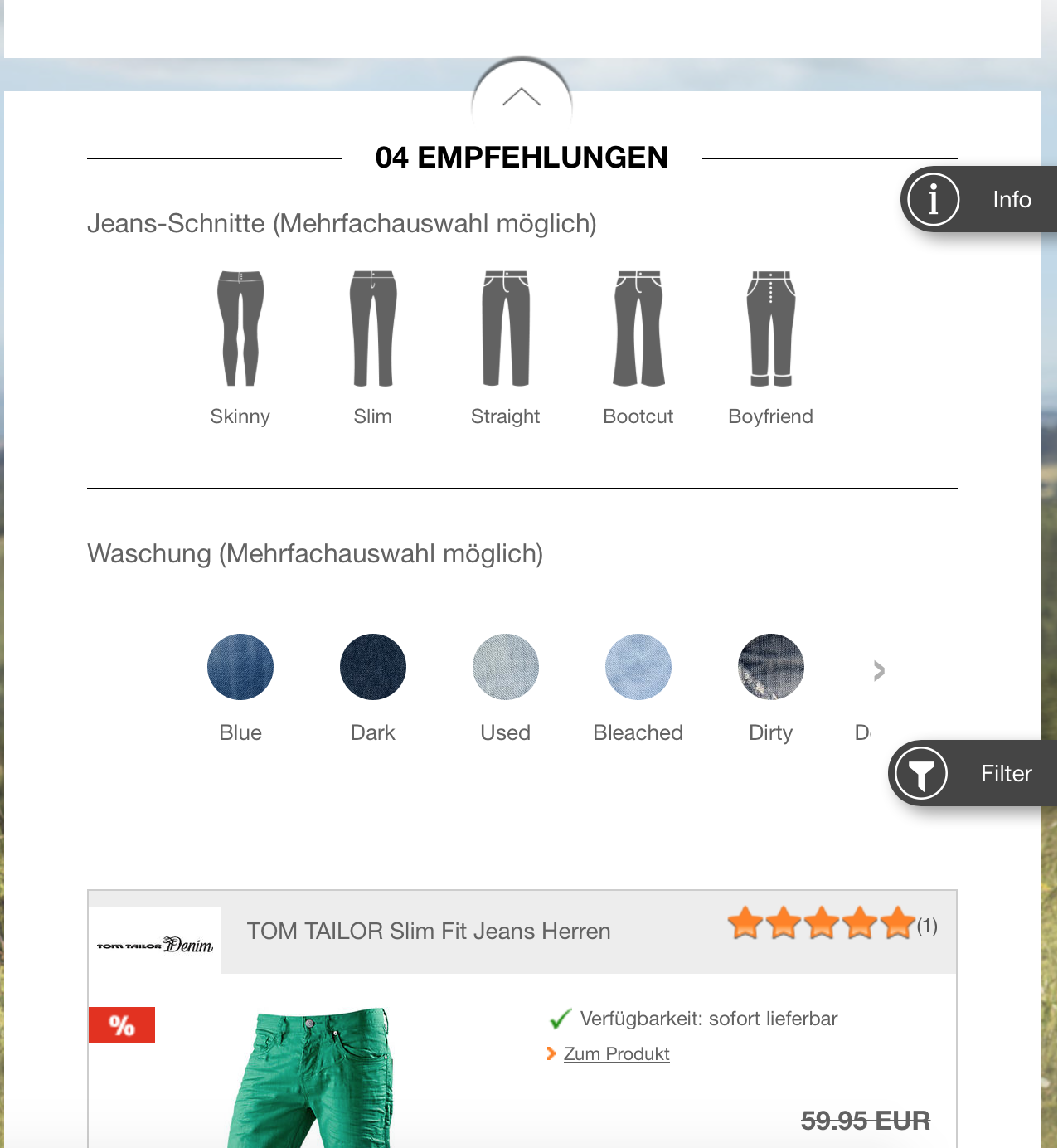 Stickiness in relation to content for SportScheck